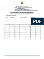 Escala de Horário para Registro No Webponto: Governo Do Estado de Mato Grosso Estadual Rui Barbosa