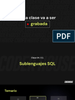 Clase 4 - Sublenguajes SQL