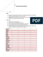 Extensive Reading Worksheet