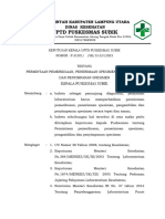 3.9.1. C. 2. SK Tentang Permintaan Pemeriksaan, Penerimaan Spesimen, Pengambilan Dan Penyimpanan Spesimen