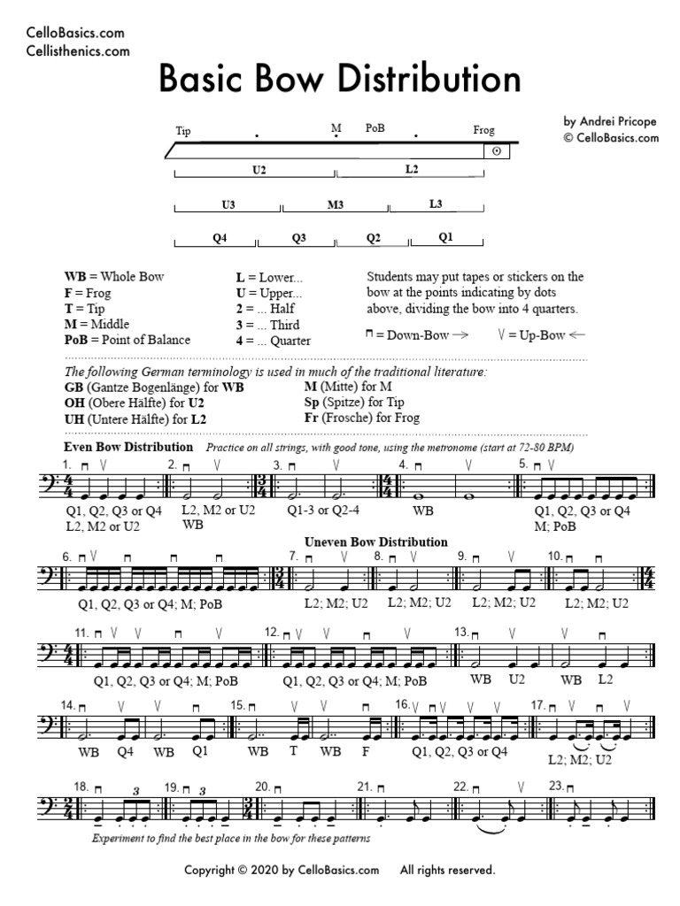 Bow Distribution1 PDF String Instruments Musical Instruments