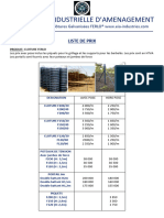 Fiche de Prix Clotures Ferlo