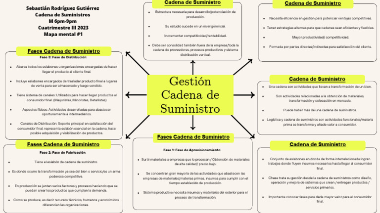 Mapa Mental de la Cadena de Suministro | PDF | Business | Procesos de ...