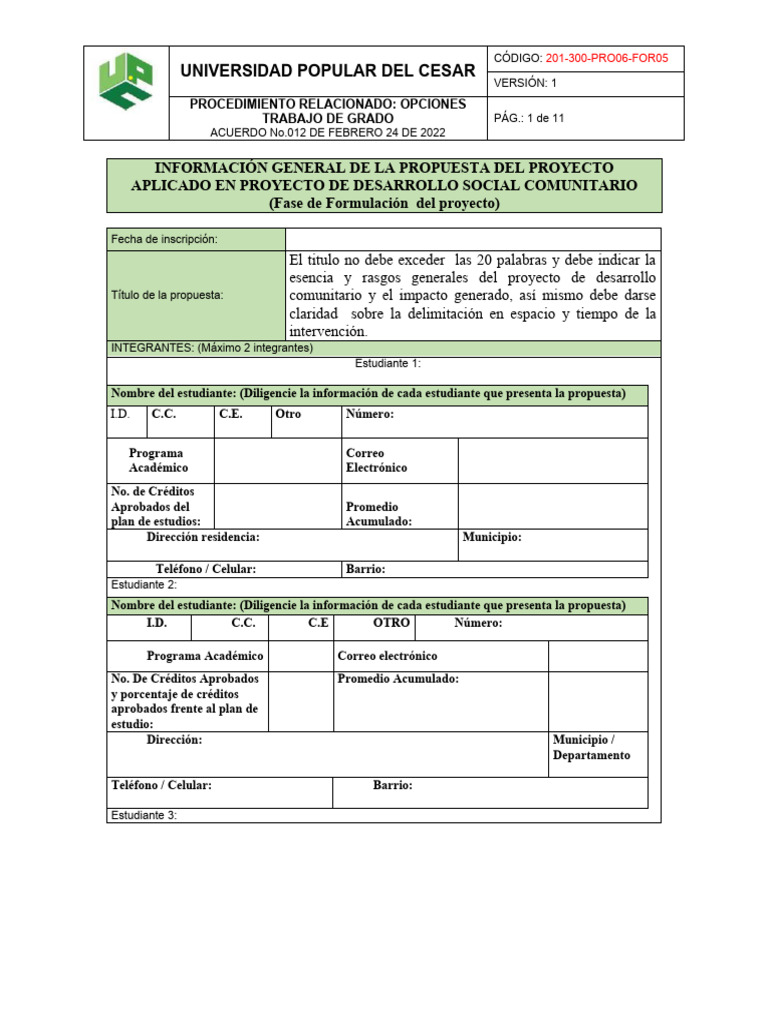 Formulación de Proyectos Comunitarios | PDF | Planificación ...