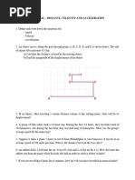 Tutorial Distance, Velocity and Acceleration