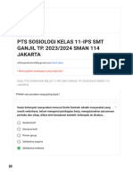 Pts Sosiologi Kelas 11-Ips SMT Ganjil Tp. 2023 - 2024 Sman 114 Jakarta