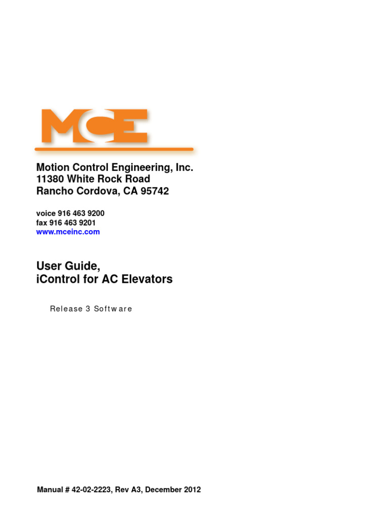 MCE IControl Manual Ingles Download Free PDF Local Area Network
