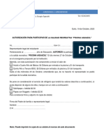 Carta Autorización Piscina