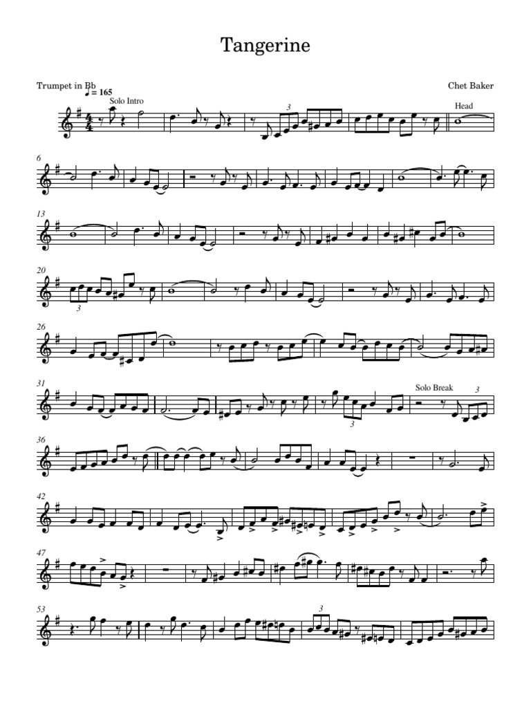 Tangerine PDF PDF Jazz