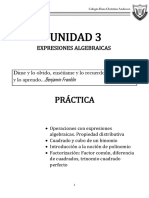 Práctica Unidad 3 Expresiones Algebraicas