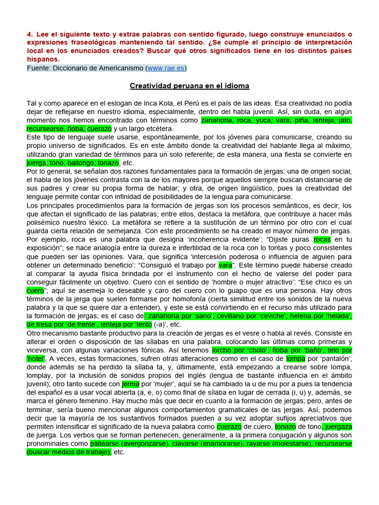 Taller | PDF | Palabra | Comunicación humana