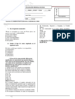 Examen de Ortografía - 6to Grado - Julio