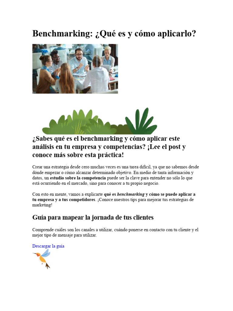 Tipos de benchmarking pdf
