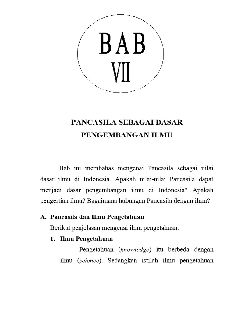Pancasila sebagai Dasar Ilmu di Indonesia | PDF | Ilmu Sosial