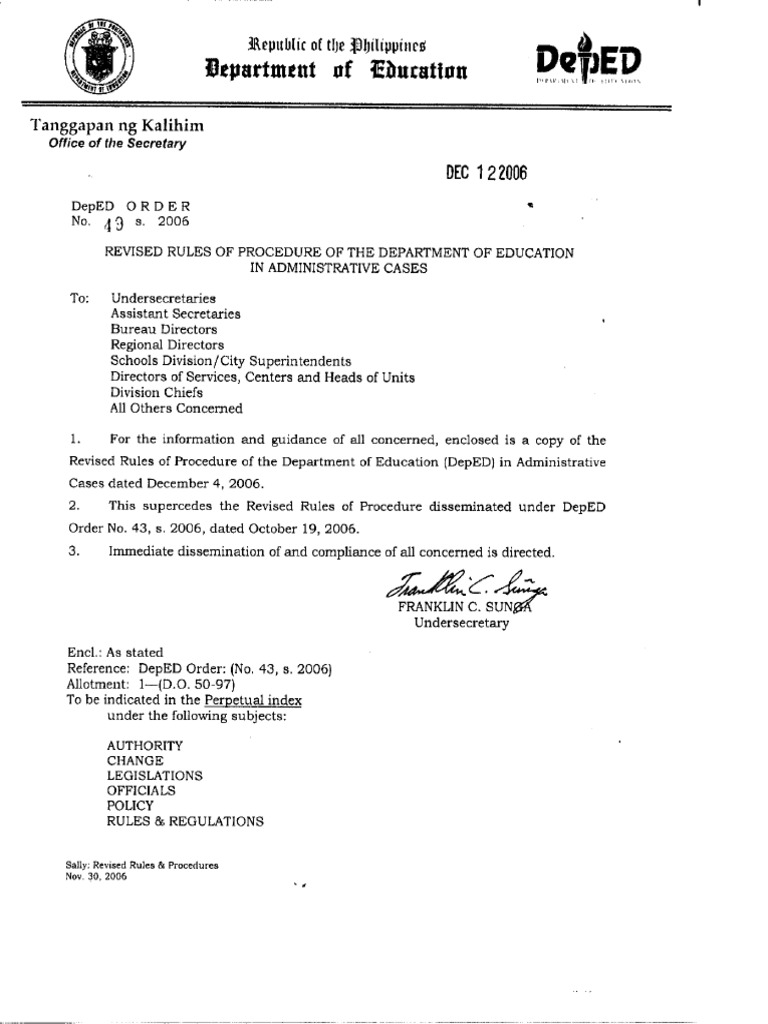 Deped Admin Case Procedure | PDF