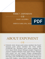 Week 7 - Exponents