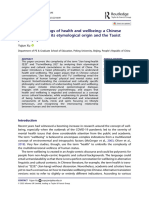 Exploring Meanings of Health and Wellbeing - A Chinese Perspective From Its Etymological Origin and The Taoist Philosophy