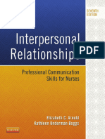 Interpersonal Relationships Professional Communication Skills For Nurses 7nbsped 9780323242813 0323242812