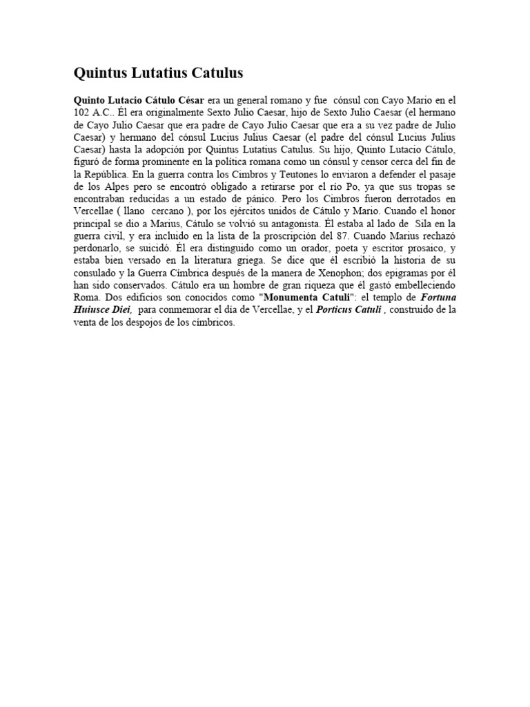 Quintus Lutatius Catulus PDF