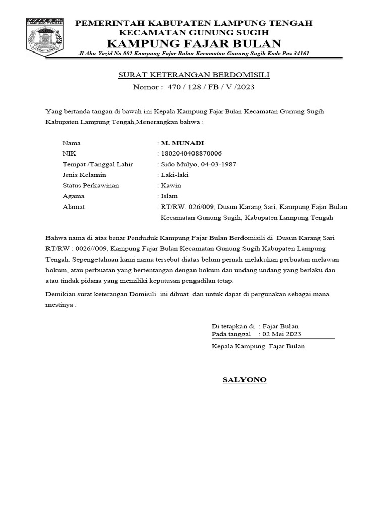  SURAT KETERANGAN BERDOMISILI DPRD 