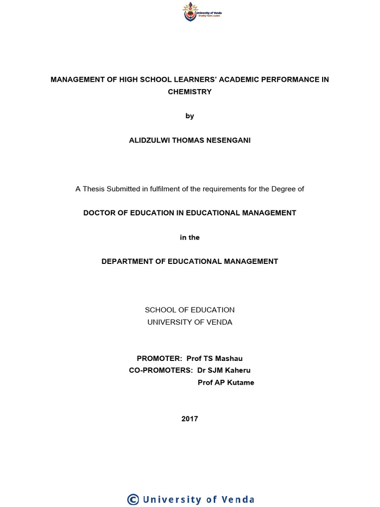 Thesis Nesengani A T Pdf