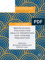 Behavioural Policies For Health Promotion and Disease Prevention