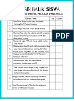 Turqoise Colorful Student Self Evaluation Behavior Checklist Worksheet