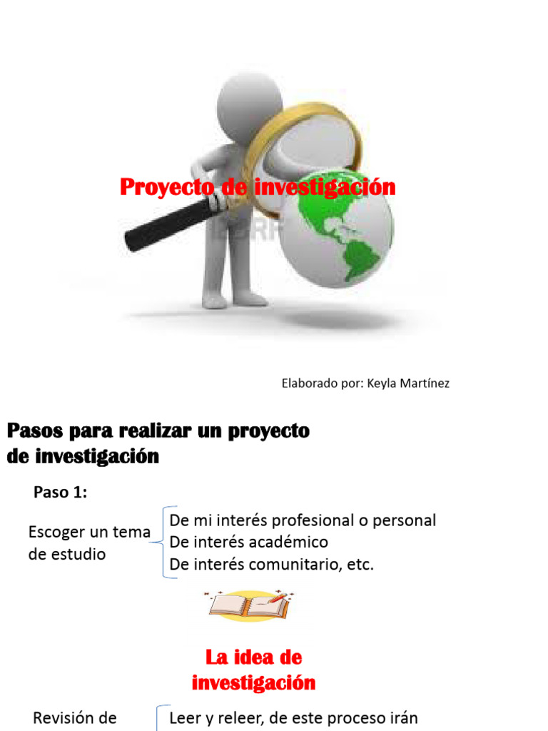 Pasos para un Proyecto de Investigación | PDF