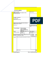 Bill of Lading: Frutopia Sac Calle Arte 25, Los Olivos