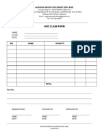 Hod Claim Form