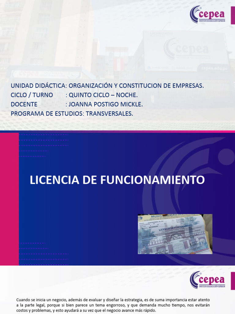 Licencia de Funcionamiento | PDF | Lima