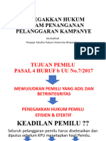 Penegakkan Hukum Dalam Penanganan Pelanggaran Kampanye