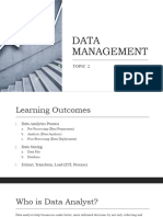 Topic 2 - Data Management