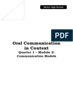 Q1.Module 2. Models of Communication