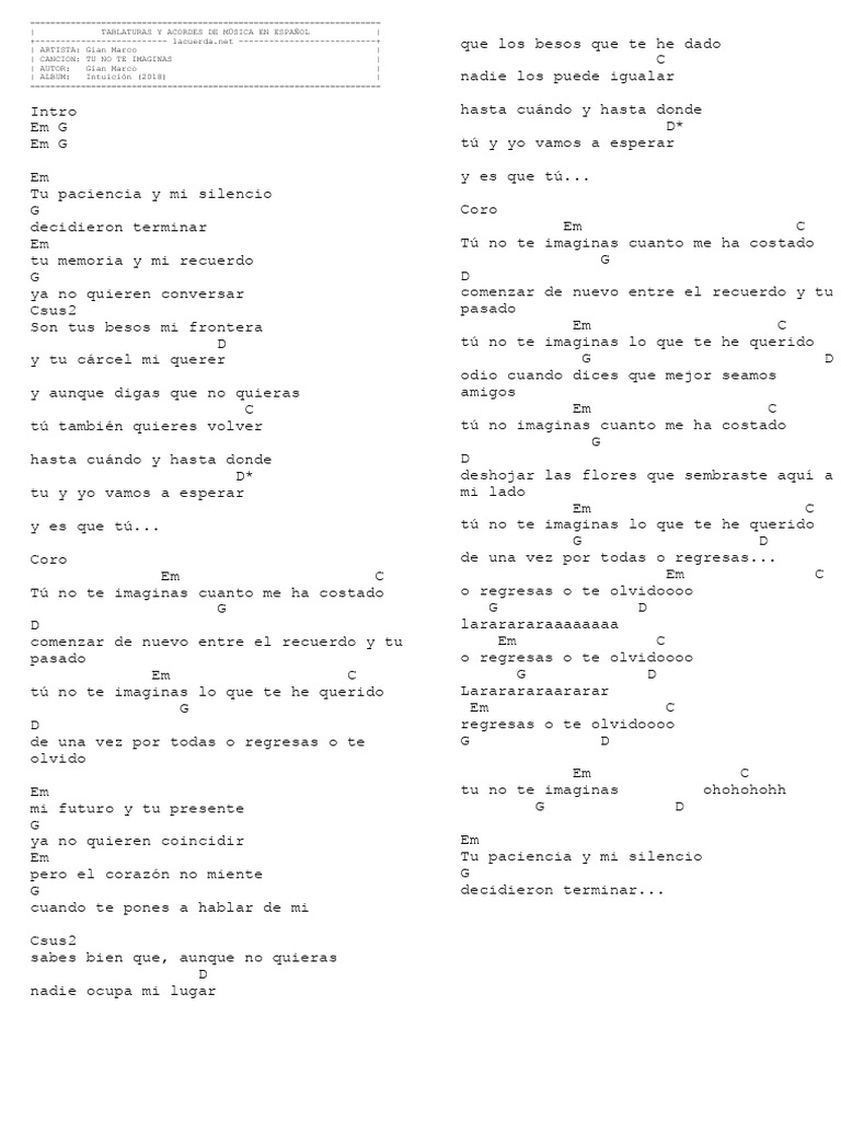 Tu No Te Imaginas | PDF