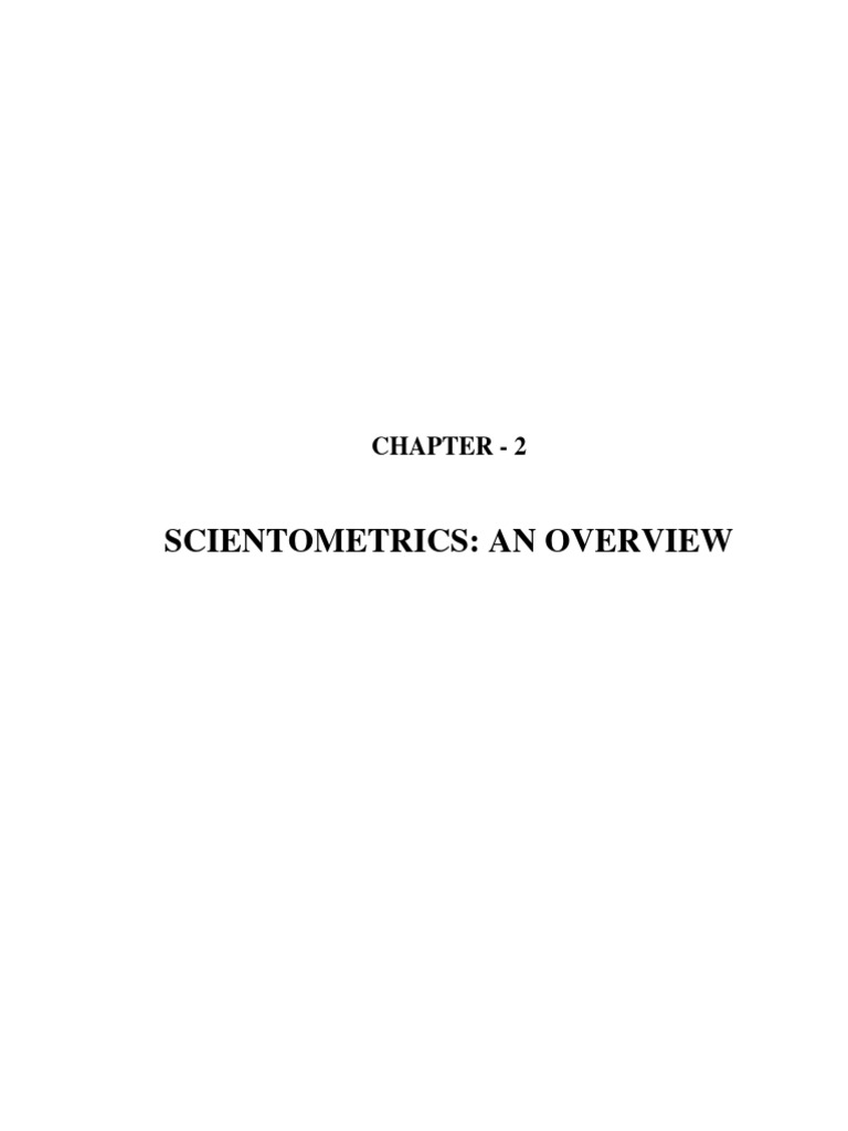 Overview of Scientometrics and Its Applications | PDF