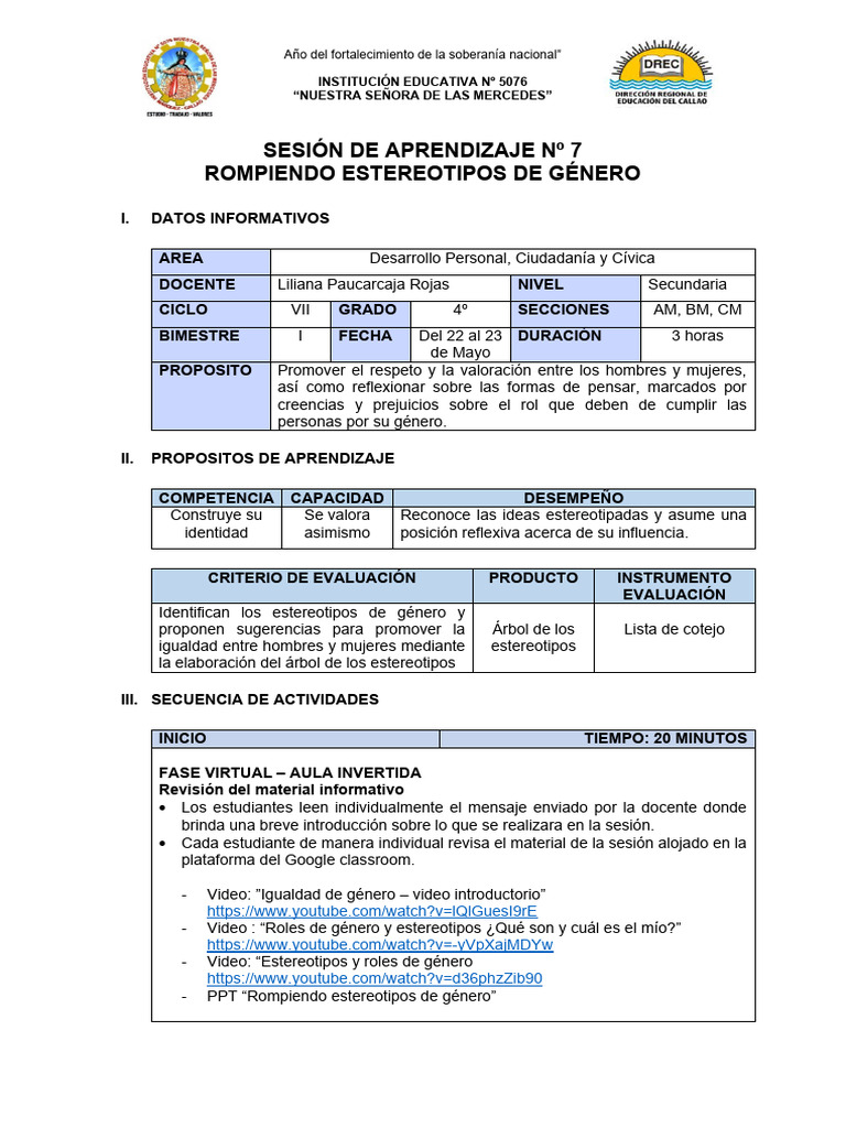 Rompiendo Estereotipos de Género en Clase | PDF | Rol de género ...
