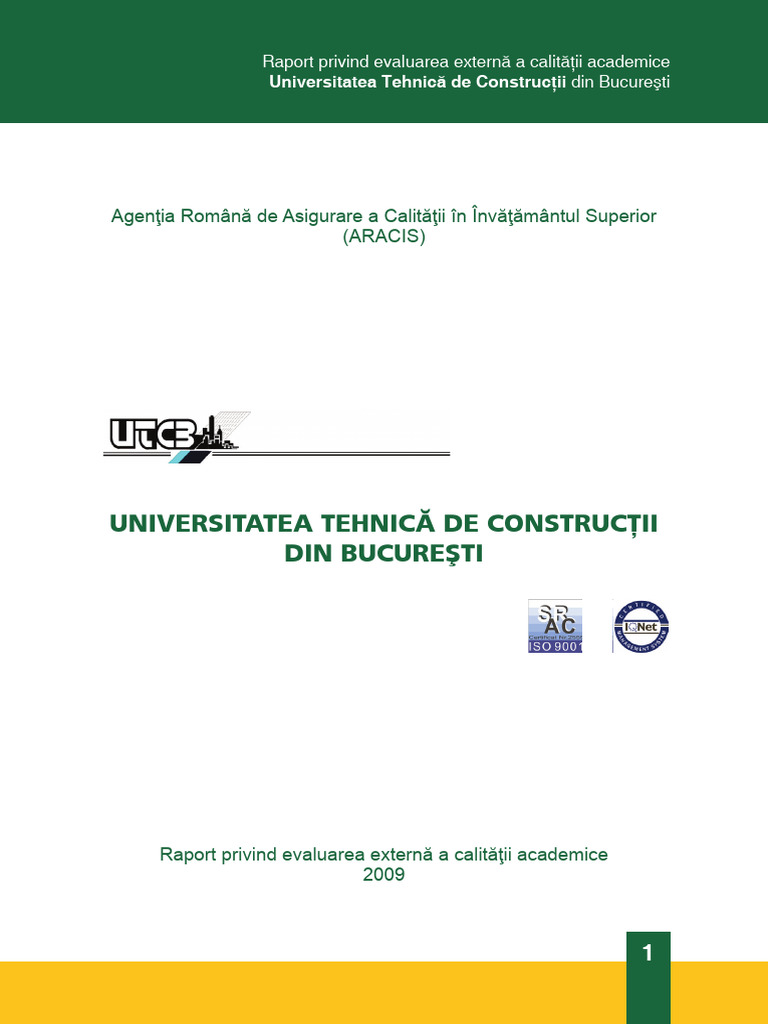 Universitatea Tehnica de Constructii Din Bucuresti1 | PDF