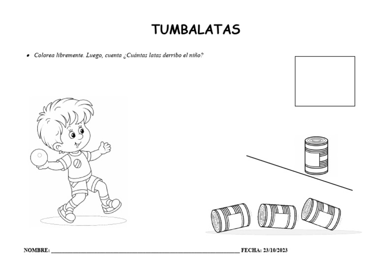 Hoja de Trabajo Tumba Latas PDF