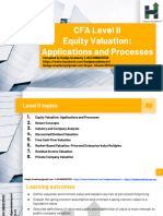 CFA Level II - Equity - Equity Valuation Applications and Processes