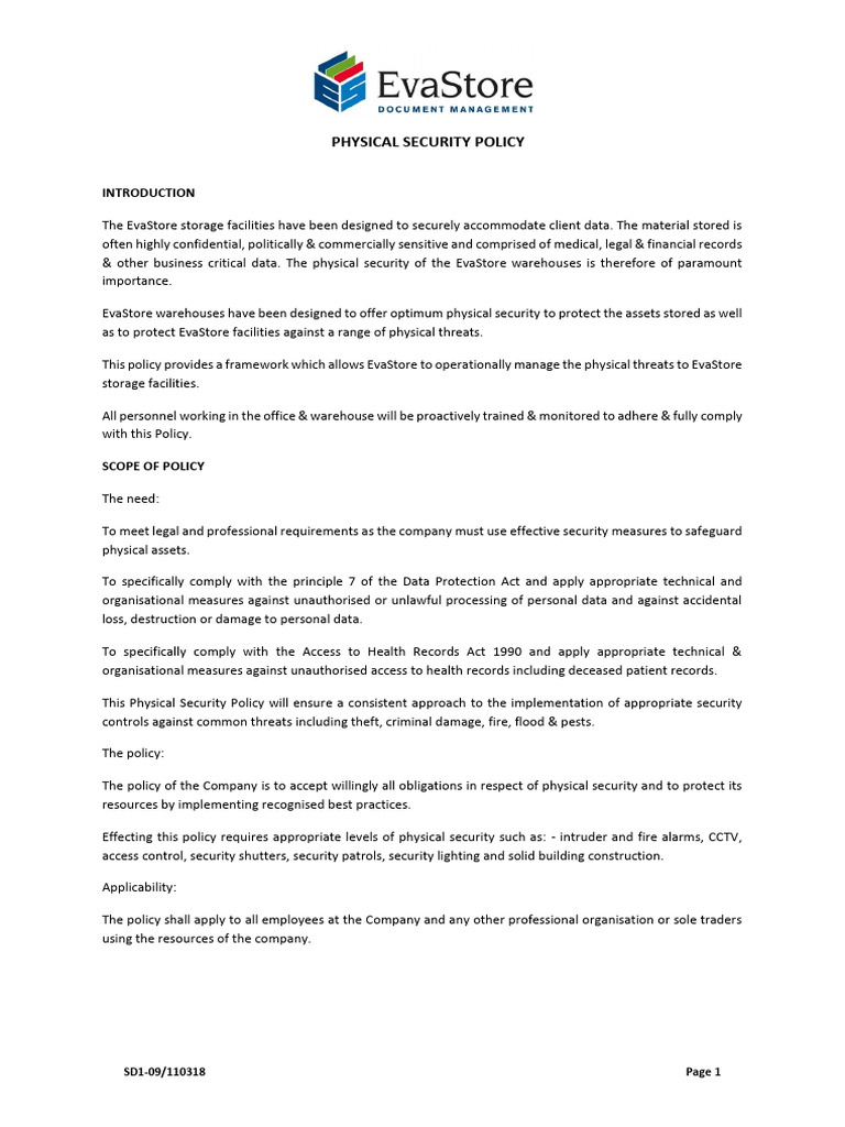14 SD1 09 Physical Security Policy PDF