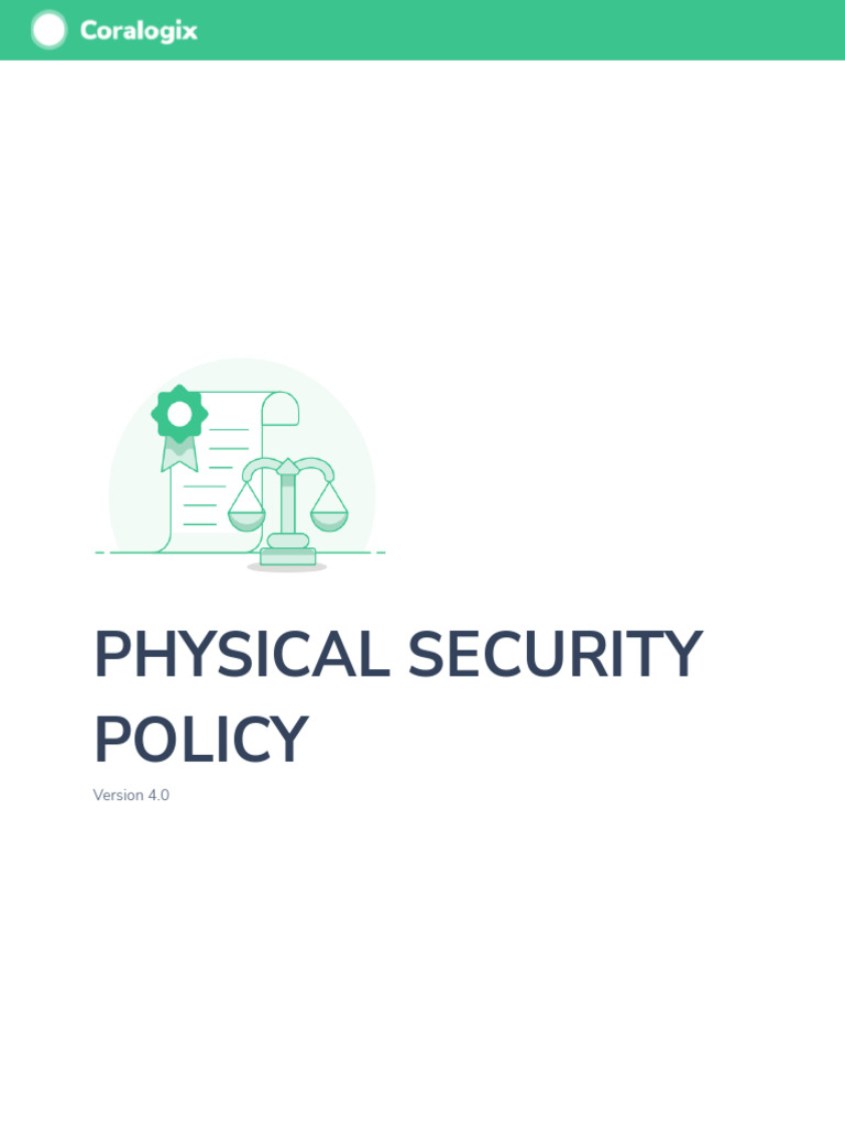 Physical Security Policy PDF Health Insurance Portability And