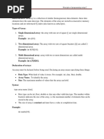 Module 3 Arrays