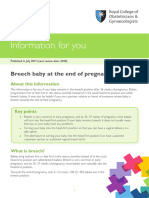 A Breech Baby at The End of Pregnancy