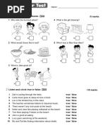 Bright Ideas 1 Unit 8 Test Caps | PDF