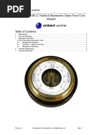 Fischer 1434B-22 Nautical Barometer (Open Face) User Manual