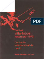Programa Geral - Festival Villa-Lobos (Concurso Internacional de Canto) (Novembro de 1973)