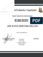 Reconocimiento Jose Manuel Hernández Delgado