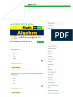 Algebra MCQs 5