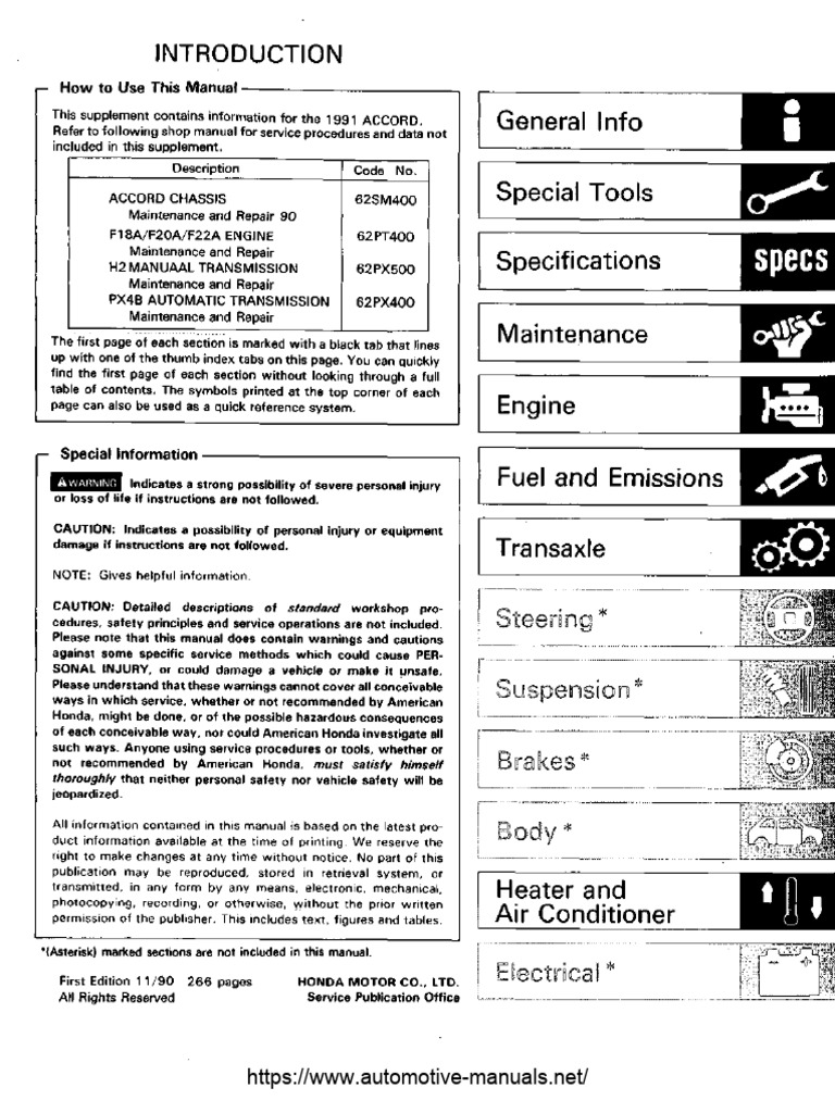 Honda Accord/Torneo サービスマニュアル honda-accord-and-crosstour-